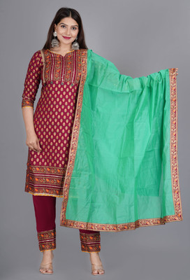 RF CLOTHES Women Kurta Pant Dupatta Set