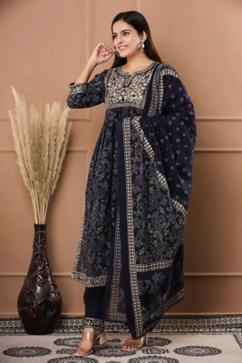 SUBH LAXMI Printed Kurta, Palazzo & Dupatta Set