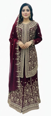 Kalyan Creation Women Ethnic Top Sharara Dupatta Set