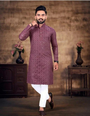 SHIVGARMENT Men Kurta Pyjama Set