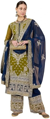 HouseOfCommon Women Kurta Palazzo Dupatta Set