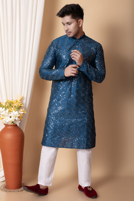 AHLAN APPARELS Men Kurta Pyjama Set