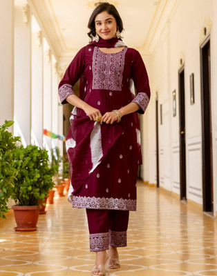 Samah Women Kurta Pant Dupatta Set