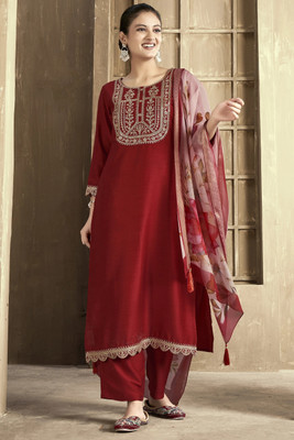 REPIBON Women Kurti Salwar Dupatta Set