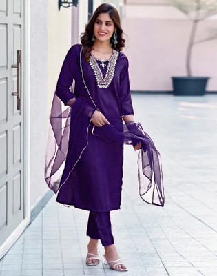 pinfit Women Kurta Pant Dupatta Set