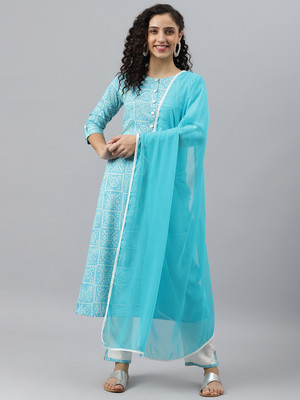 v tradition Women Kurta Pant Dupatta Set