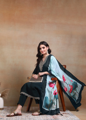 DSK STUDIO Women Kurta Pant Dupatta Set