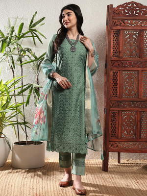 SHOPPING QUEEN Women Kurta Pant Dupatta Set