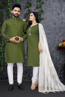 LeipZig Women Kurti Pant Dupatta Set