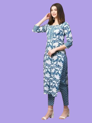 Texpa Fashion Women Ethnic Top Pyjama Set