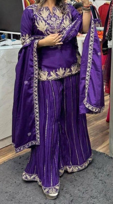 MahamStore Women Kurti Palazzo Dupatta Set