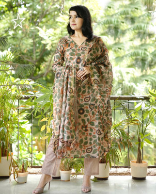 Tasrika Floral Print Kurta, Trouser/Pant & Dupatta Set