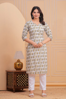 AJMERA FAB Women Kurta Pant Set