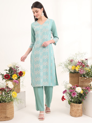 varni exim Women Kurti Palazzo Set
