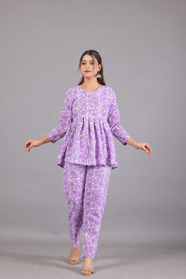 Newturn Women Ethnic Top Pant Set
