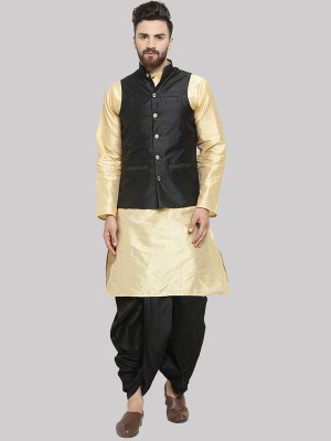 Royal Kurta Men Kurta Dhoti Ethnic Jacket Set