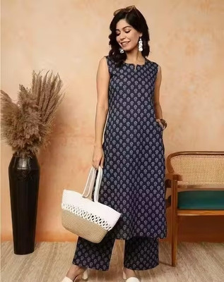 StyleBrity Women A-line Blue Below Knee Dress