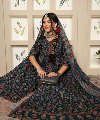 Gulmohar Jaipur Women Kurta Palazzo Dupatta Set