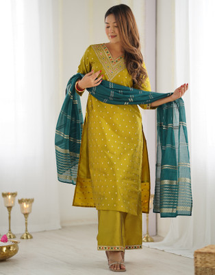 Skylee Women Kurta Palazzo Dupatta Set