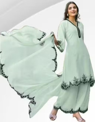 RACK FASHION Women Kurti Palazzo Attached Dupatta Set