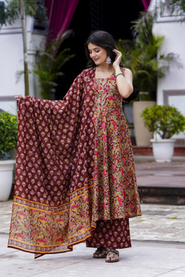 ANOUK Women Kurta Palazzo Dupatta Set