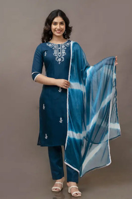 sksalimal Women Kurti Pant Dupatta Set