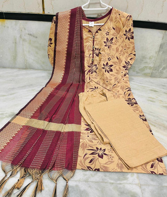 Leafhandlooms Women Kurta Pant Dupatta Set