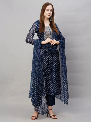 PILUDI Women Kurta Pant Dupatta Set