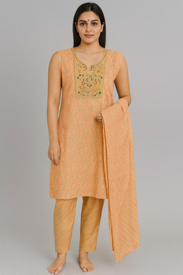 OSWAL ARTS Women Kurti Pyjama Dupatta Set