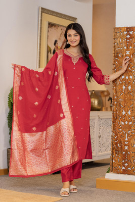 Meeranshi Women Kurti Pant Dupatta Set