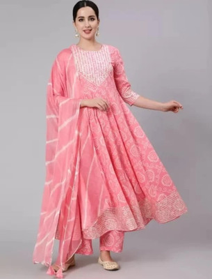 Hand Block Print Women Kurta Pant Dupatta Set