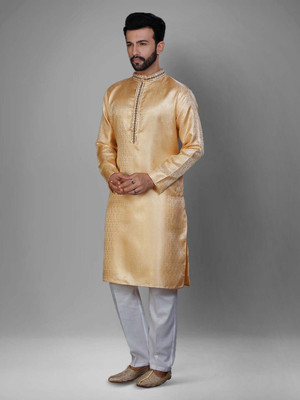 JUGG JUGG JEEYO Men Solid Straight Kurta(White)
