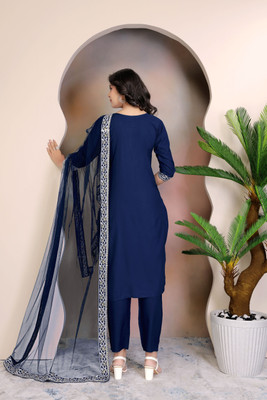 ShopGlobal Women Kurti Pant Dupatta Set