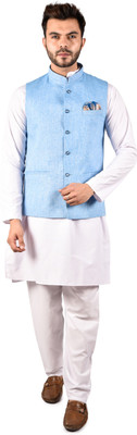 PRINTCULTR Men Kurta Pyjama Ethnic Jacket Set