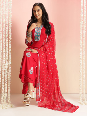 Tasrika Printed Kurta, Trouser/Pant & Dupatta Set