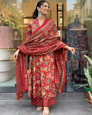 VARSHDIN Women Kurta Palazzo Dupatta Set