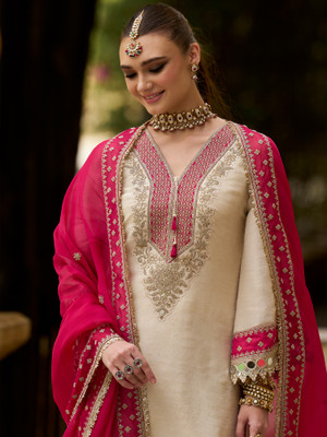 Indo Era Women Kurta Pant Dupatta Set