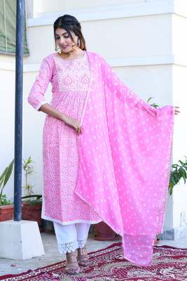 Rani Prints Jaipur Printed Kurta, Trouser/Pant & Dupatta Set