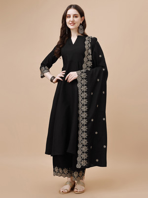 Granthva Fab Women Kurta Palazzo Dupatta Set