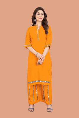 Hangerdesginer Women Kurta Palazzo Set