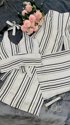 Rudraaksha Women Ethnic Top Palazzo Set