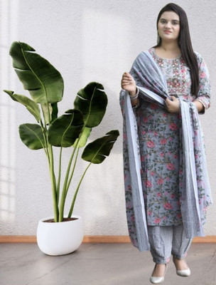 PILUDI Women Kurti Pant Dupatta Set