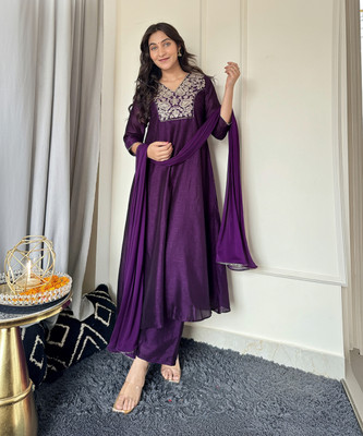 Janasya Women Kurta Palazzo Dupatta Set