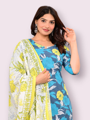 MEXICO FAB Women Kurta Churidar Dupatta Set