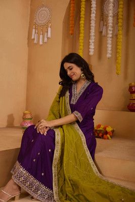 dharmkunj Women Kurta Pant Dupatta Set