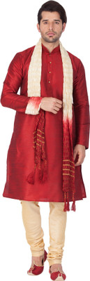 VASTRAMAY Men Kurta Pyjama Dupatta Set