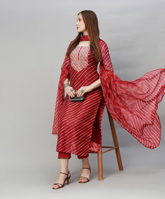 Gosriki Women Kurta Pant Dupatta Set