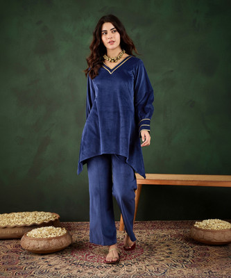 Sangria Women Ethnic Top Pant Set