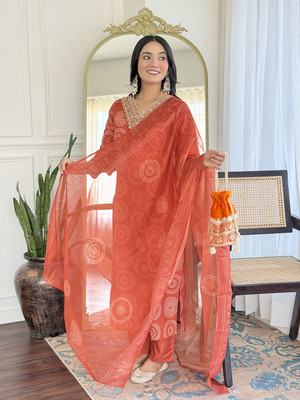 SwirlStyle Printed Kurta, Salwar & Dupatta Set