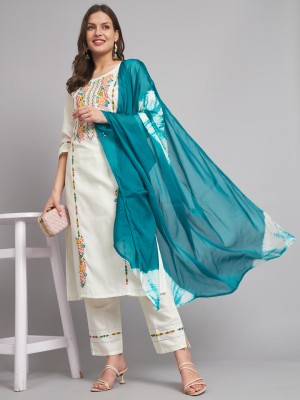 VredeVogel Women Kurta Pant Dupatta Set